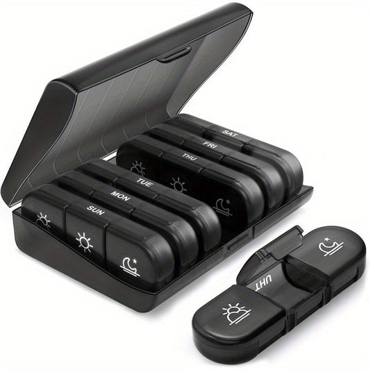 💊 Portable Travel Pill Organizer,7-Day Pill Box
