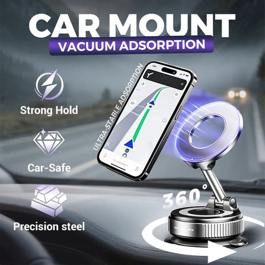 ๐ฅ Retractable Car Phone Mount - 360ยฐ Magnetic Holder