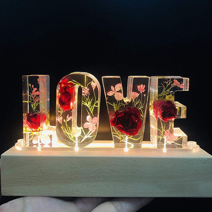🌸Last Day 49% OFF - Flowers Resin Night Light