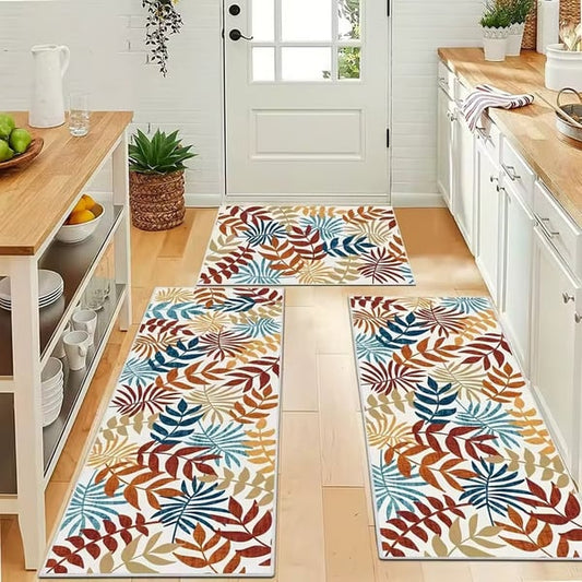 ๐๐Boho Washable Kitchen Rugs Sets of 3 - Non Slip Kitchen Rugs
