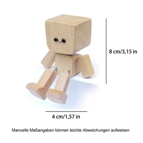 😆Shaking Feet Wooden Doll-Replaceable facial expressions