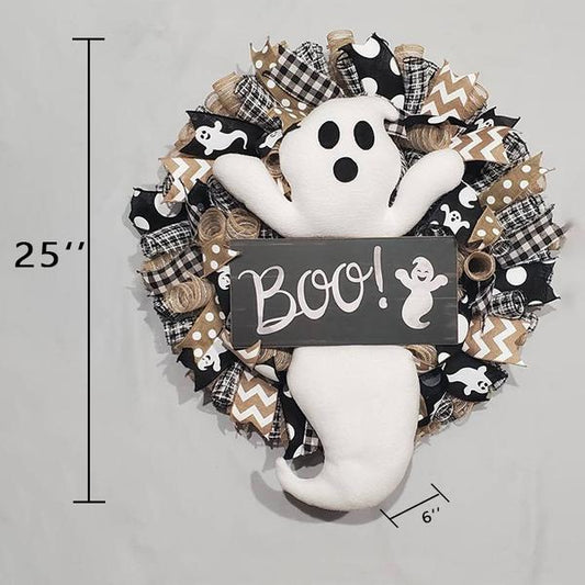 (Farmhouse Ghost Wreath)Halloween wreath, Halloween decor
