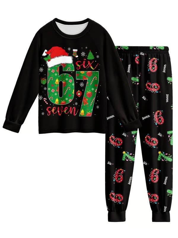 🎄2025 Christmas Sale🎅The Viral 67 Christmas Kids Pajama Set