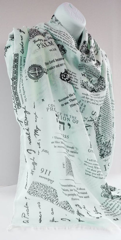 ✝️Protection Bible Verse Scarf, Yeshua Scripture Wrap🙏