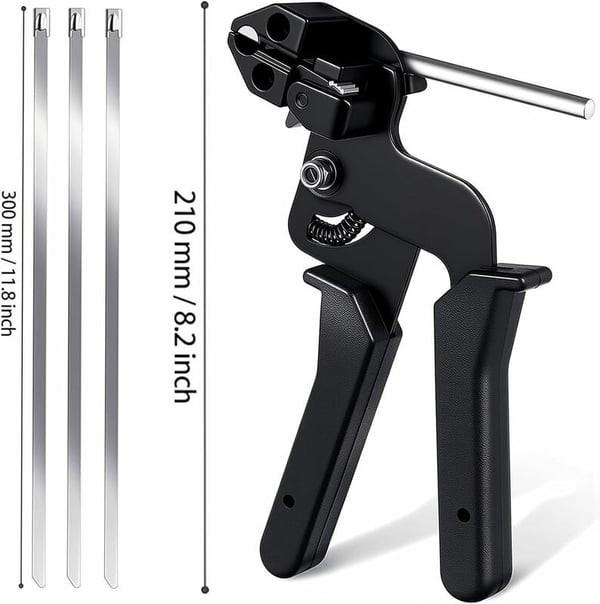 Spring Hot Sale🔥Stainless Steel Cable Tie Gun with Metal Zip Ties