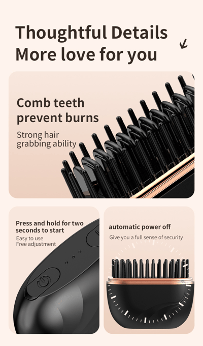 🔥Mini Cordless Hair Straightener Comb