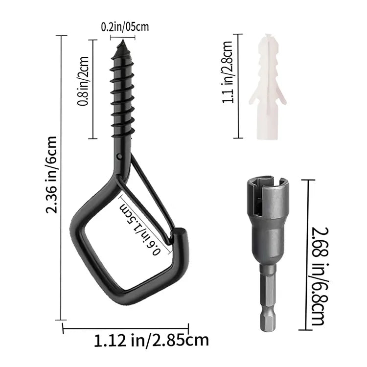 20PCS Windproof & Rust-Resistant🔧Safety Screw Durable Metal Ceiling Hook - Image 10