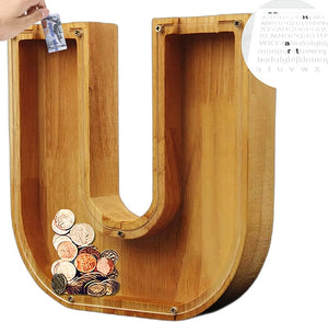 Piggy Bank-Wood Gift For Kids-Customizable name