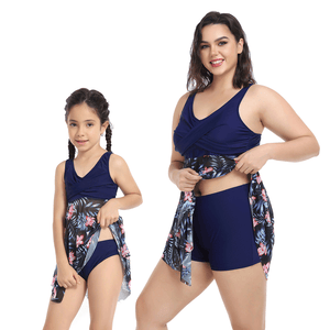 🎉Spring Sale 50% Off - Ruffle Floral Print One-Piece Mommy and Me Swimsuit