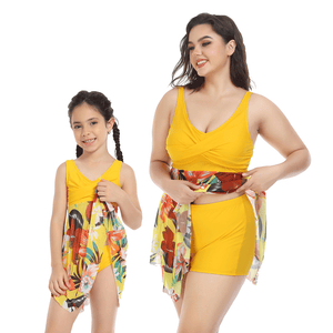 🎉Spring Sale 50% Off - Ruffle Floral Print One-Piece Mommy and Me Swimsuit