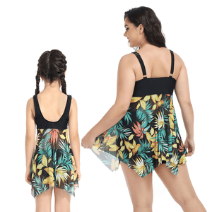 🎉Spring Sale 50% Off - Ruffle Floral Print One Piece Mommy and Daughter Swimsuits