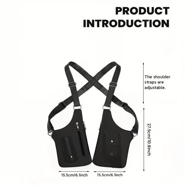 🔫 Unisex Premium Leather Shoulder Bag - Adjustable Underarm Strap