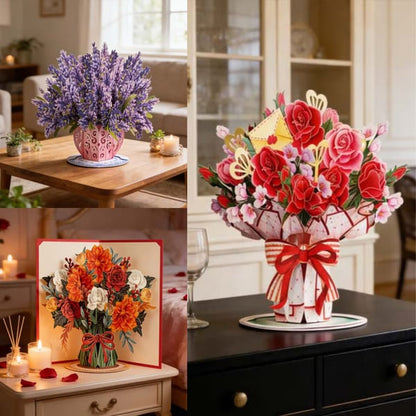 🏆65K+ SOLD! 💌 Forever-Blooming 3D Flower Pop-Up Card– Personalized Love Message & Everlasting Bloom 🎁