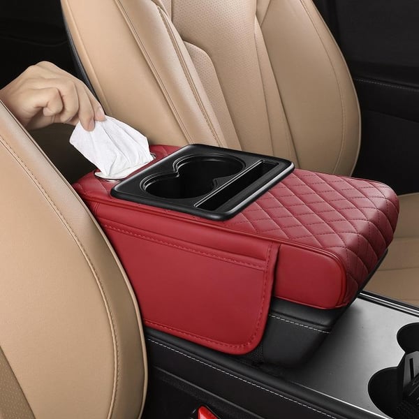 🔥Christmas Hot Sale -Multifunctional PU Leather Car Armrest Box Mat
