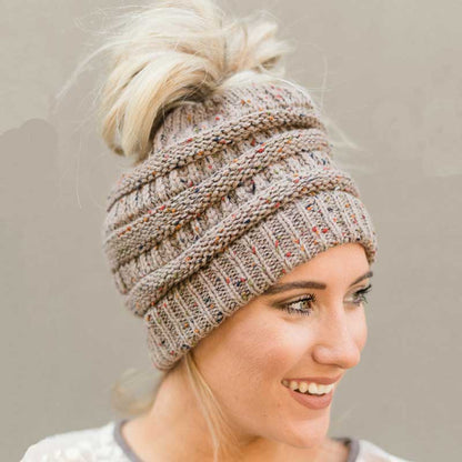 Soft Knit Ponytail Beanie