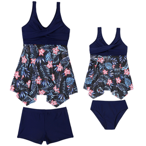 🎉Spring Sale 50% Off - Plus Size Ruffle Floral Print One Piece Mommy and Daughter Swimsuits