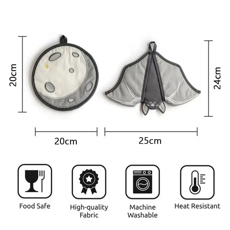 🔥🦇Batlicious Oven Mitts & Pot Holders Set - Image 2