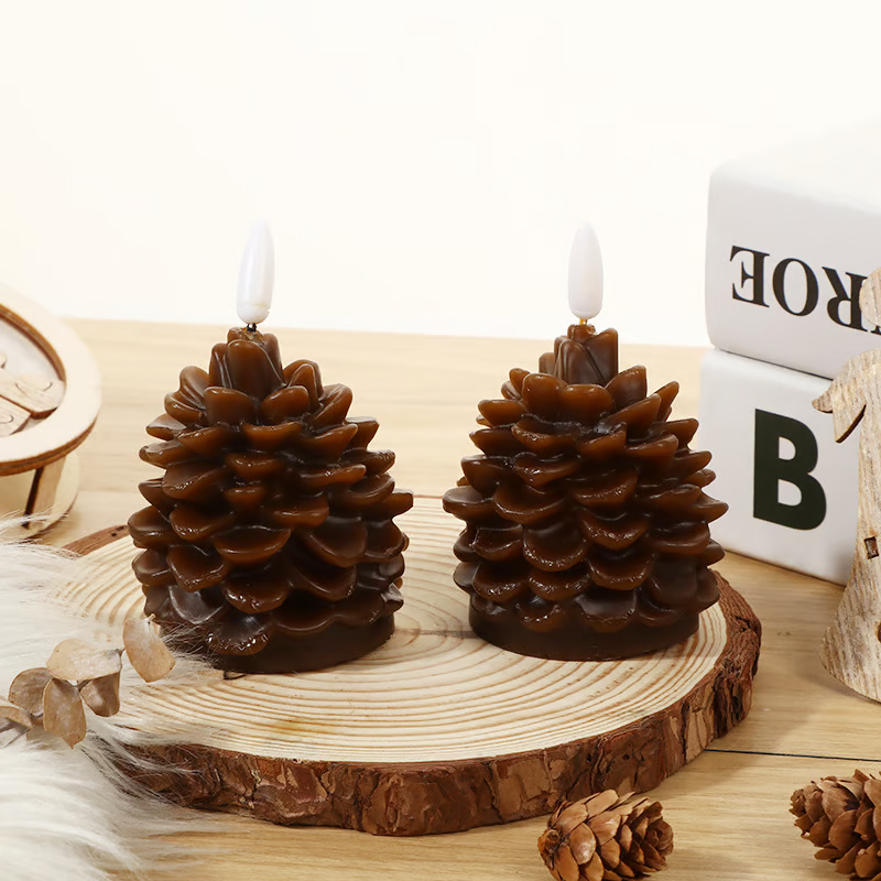 2025 HOT SELL-Flameless Pinecone Candles Battery Operated