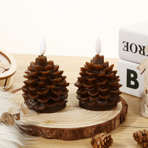 🎅2024 Christmas Promos-Flameless Pinecone Candles Battery Operated