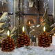 🎅2024 Christmas Promos-Flameless Pinecone Candles Battery Operated