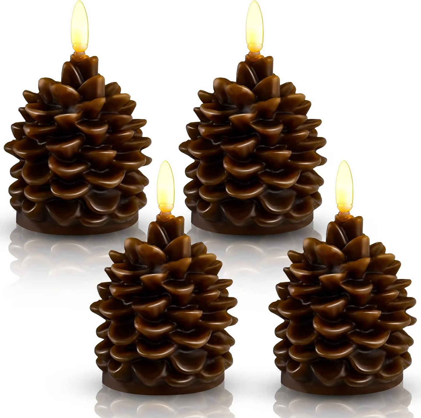 2025 HOT SELL-Flameless Pinecone Candles Battery Operated