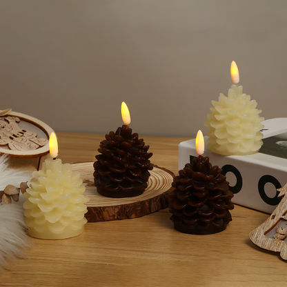 2025 HOT SELL-Flameless Pinecone Candles Battery Operated