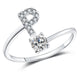 Adjustable Crystal Letter Rings