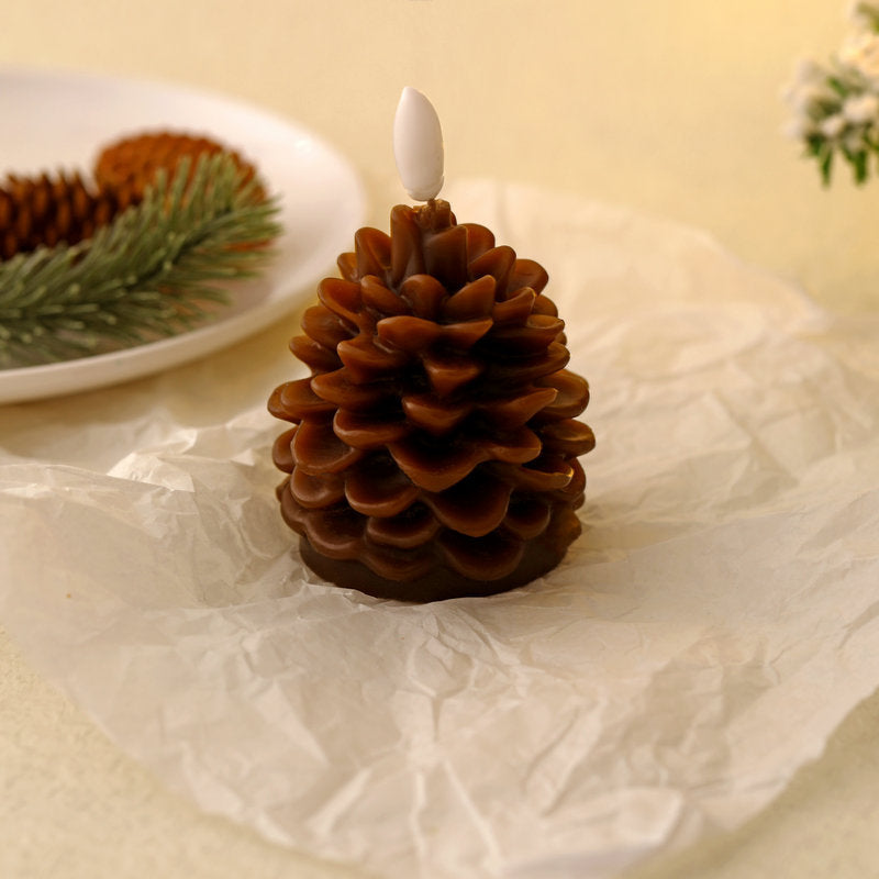 2025 HOT SELL-Flameless Pinecone Candles Battery Operated