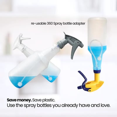 🔥🌟💦 3-Pack Universal Fit 360° Spray Bottle Adapter