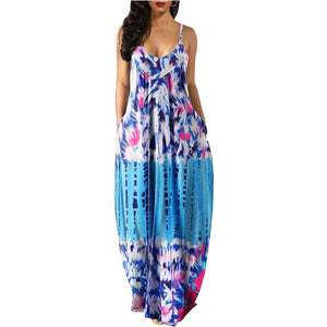 2022Women's Long Sleeveless V Neck Dress