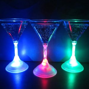 LED Glowing Martini Glasses