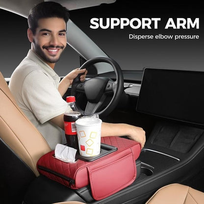 🔥Christmas Hot Sale -Multifunctional PU Leather Car Armrest Box Mat