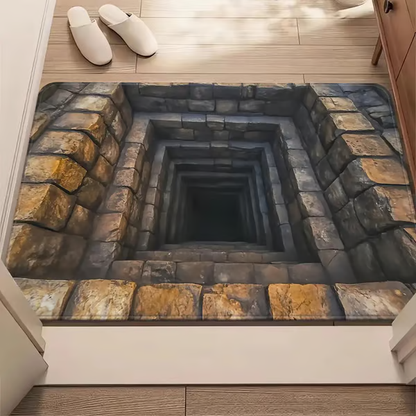 Visual Illusion Endless Abyss Pattern HD Printed Non-Slip Doormat