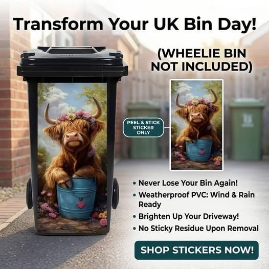 🔥Cartoon Wheelie Bin Stickers ‑ Make Your Bin Stand Out On The Kerb