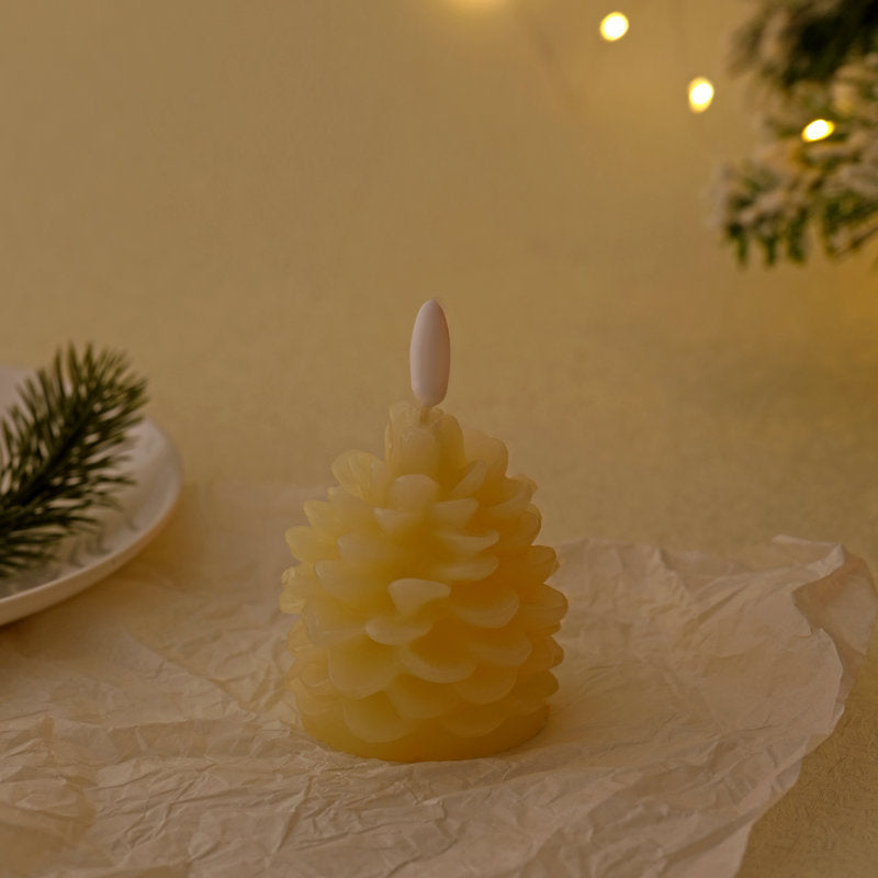 2025 HOT SELL-Flameless Pinecone Candles Battery Operated