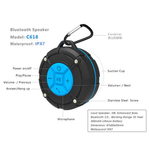 Waterproof Wireless Bluetooth Loudspeaker