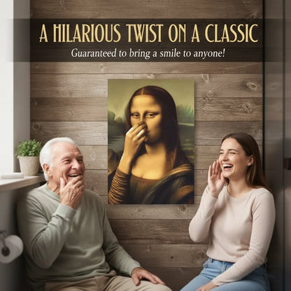 2026 BIG Sale-$9.9🔥Holding Nose Bathroom Canvas Art（Frame not included）
