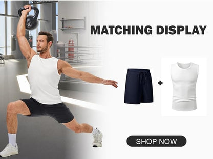 🔥Men's Wide Strap Ribbed Tank Top