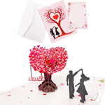 💌 3D Pop-Up Anniversary Card - Romantic Love Tree & Hearts Design💌