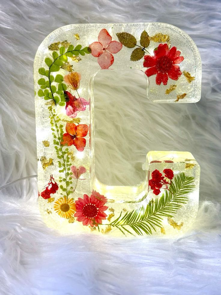 🌸Last Day 49% OFF - Flowers Resin Night Light