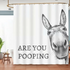 "Are You Pooping?" Donkey Shower Curtain