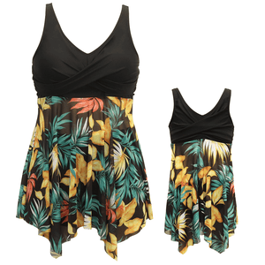 🎉Spring Sale 50% Off - Ruffle Floral Print One-Piece Mommy and Me Swimsuit