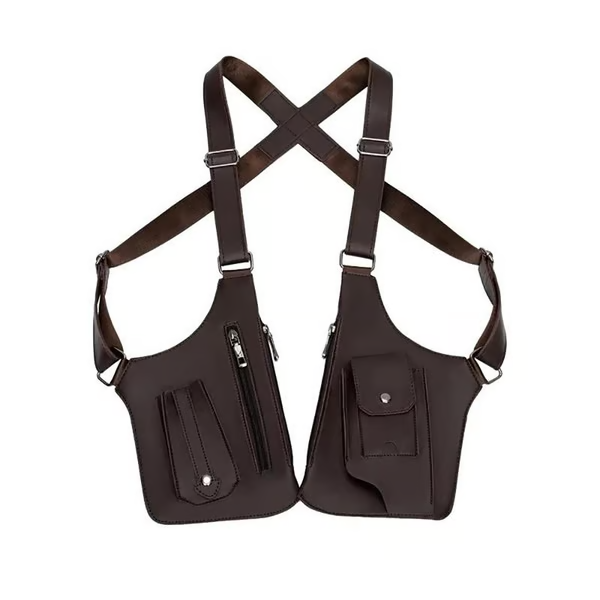 🔫 Unisex Premium Leather Shoulder Bag - Adjustable Underarm Strap