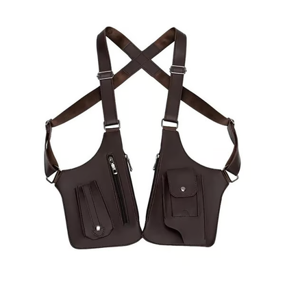 🔫 Unisex Premium Leather Shoulder Bag - Adjustable Underarm Strap