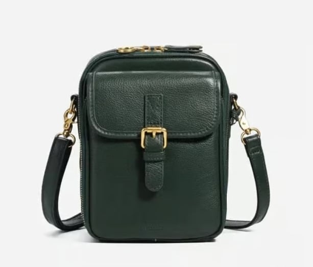 🔥Crossbody Leather Bag - Green