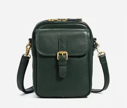 🔥Crossbody Leather Bag - Green