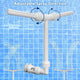 Solar Pool Fountain with Lights Dual Arc - Above/Inground Pool Fountain Lights with Remote Control