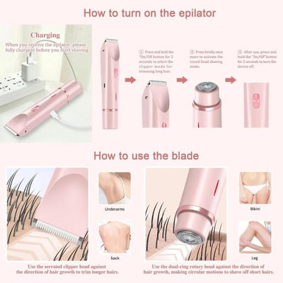 🎁Housgift™ 2-in-1 Women's Body Shaver