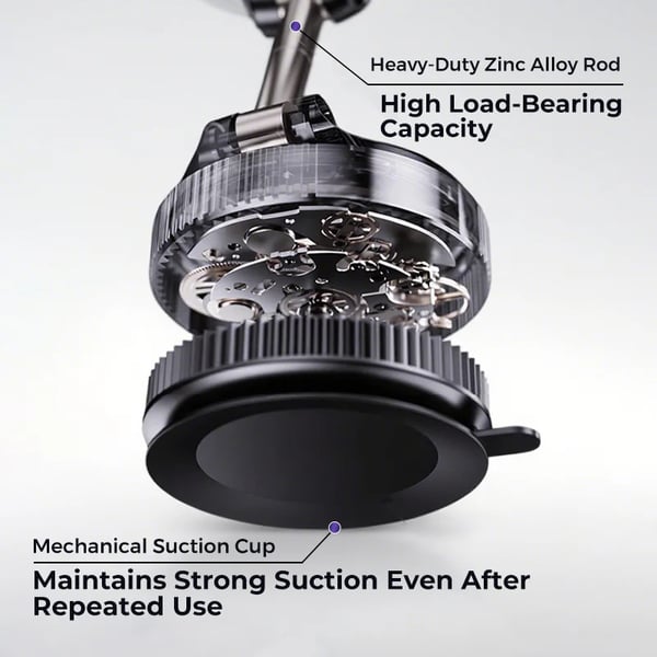 🔥 Retractable Car Phone Mount - 360° Magnetic Holder