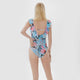 🎉Spring Sale 50% Off - Family Matching Blue Pink Flower Printed Swimsuits